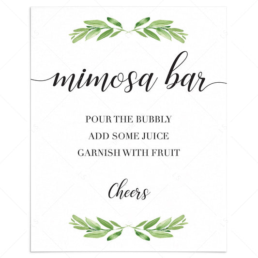 Beautiful Mimosa Bar Sign And Free Printables To Impress - Tulamama