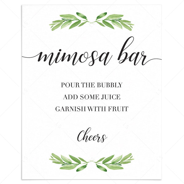 Mimosa Bar Free Printable Sign Mimosa Bar Free Printable Sign