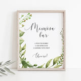 Green leaves baby shower decor printable table top signs by LittleSizzle