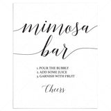 Simple mimosa bar sign printable by LittleSizzle
