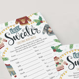 Ugly Sweater Party Game for Groups Mind Match Printable