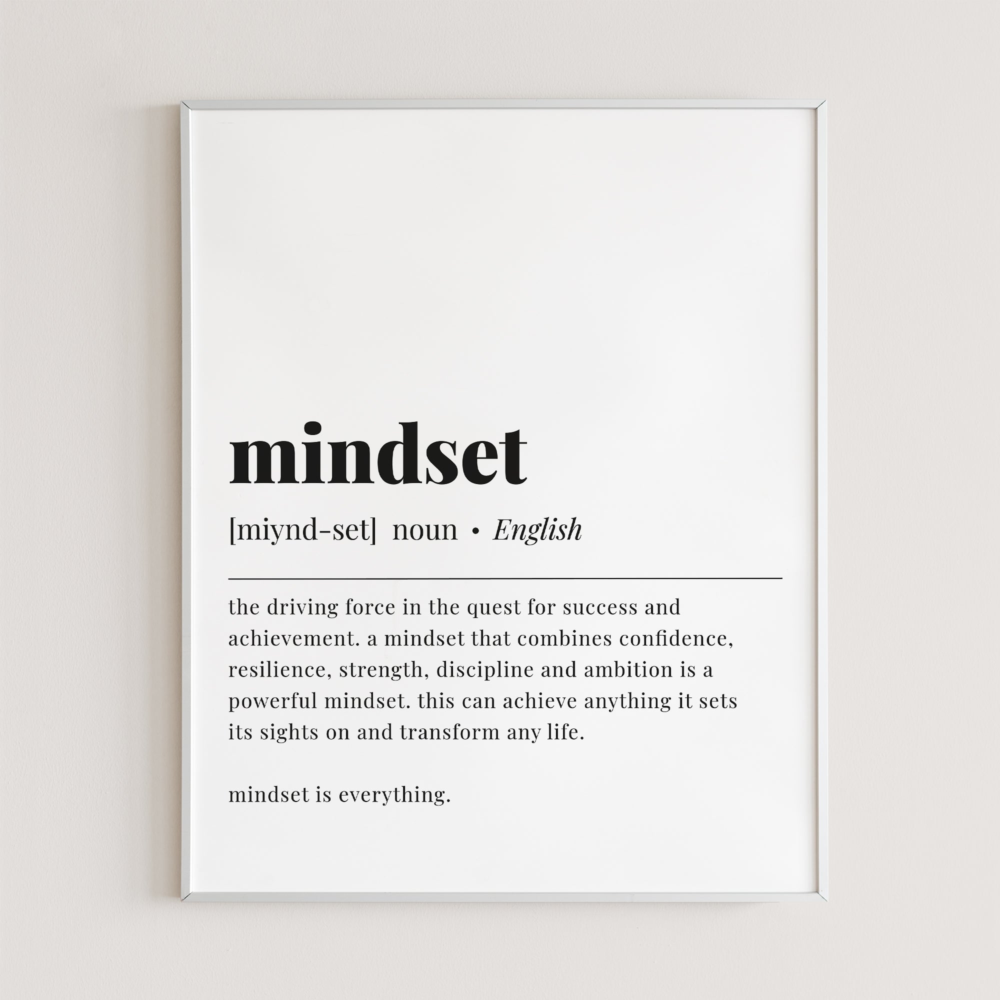 Mindset Definition Print Digital Download by LittleSizzle