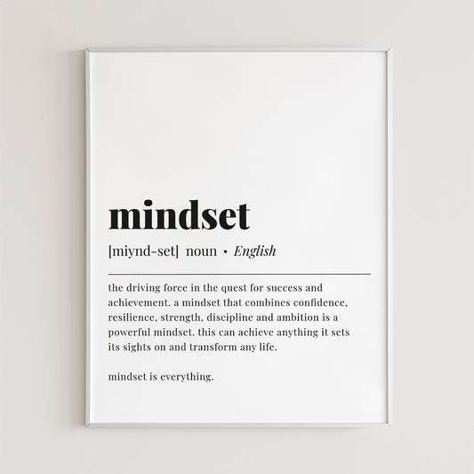Mindset Definition Print Digital Download by LittleSizzle
