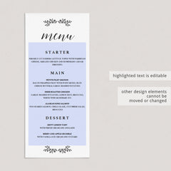 Black and white menu cards template download by LittleSizzle