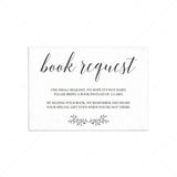 Minimal Book Request Card Printable by LittleSizzle
