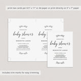 Editable baby shower invitation minimal theme by LittleSizzle