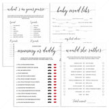 Simple Baby Shower Games Package Printable by LittleSizzle