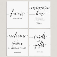 Minimal Birthday Decorations Bundle Printable by LittleSizzle