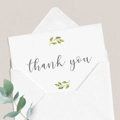 Folded thank you card printable wedding thanks cards by LittleSizzle