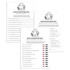 Modern Minimal Housewarming Party Games Printable by LittleSizzle