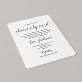 Calligraphy Shower by Mail Invitation Editable Template