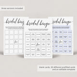 Bridal bingo cards blank and prefilled by LittleSizzle