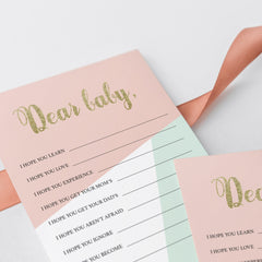 Close-up Pastel Gold Baby Activity Card by LittleSizzle