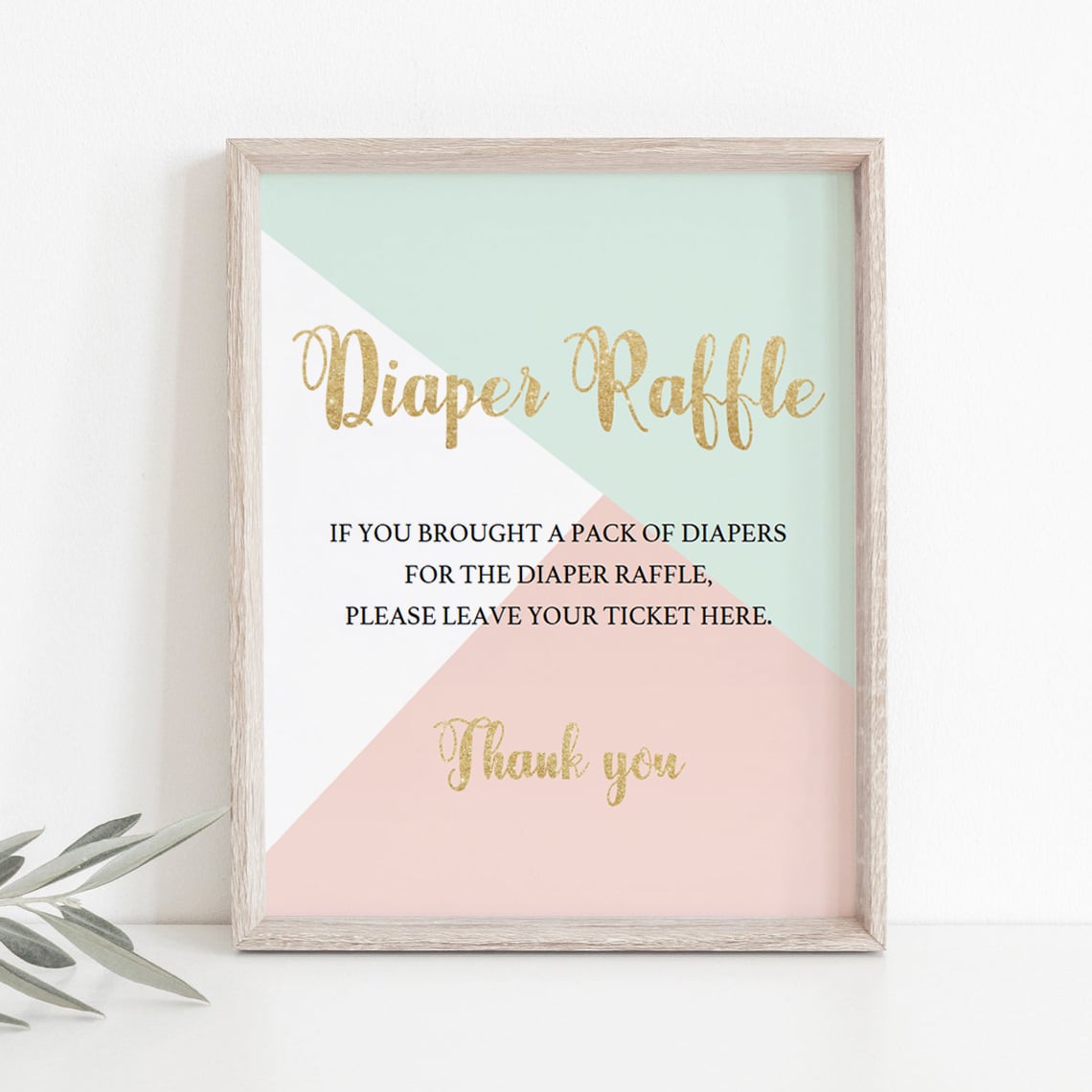 Diaper game sign for pastel themed baby shower by LittleSizzle