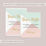 Gold and mint baby shower decorations printable by LittleSizzle