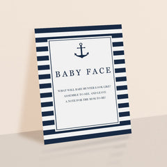 Baby Face Game for Boy Baby Shower