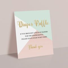 Baby shower diaper raffle printable by LittleSizzle