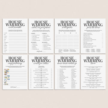 Modern Housewarming Games & Activities Printable by LittleSizzle