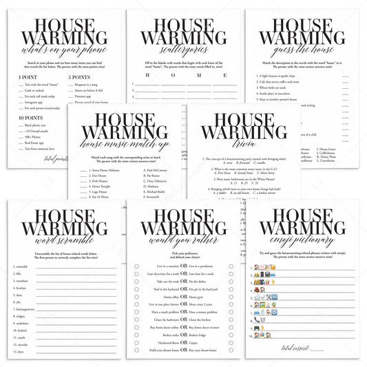 Modern Housewarming Games & Activities Printable by LittleSizzle