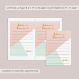 Advice for the Mom To Be Baby Shower Printable