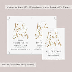 Editable baby shower invitation template by LittleSizzle