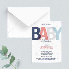 Winter Baby Shower Invitation Template by LittleSizzle