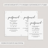 Postponed Baby Shower Announcement Card Template