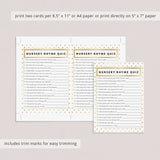 Gold Baby Shower Games Package Printable