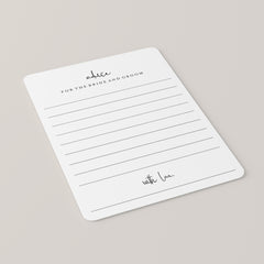 Modern Wedding Advice Cards Printable