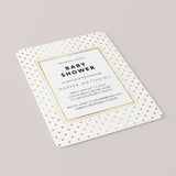 Gold polka dots baby shower ideas by LittleSizzle