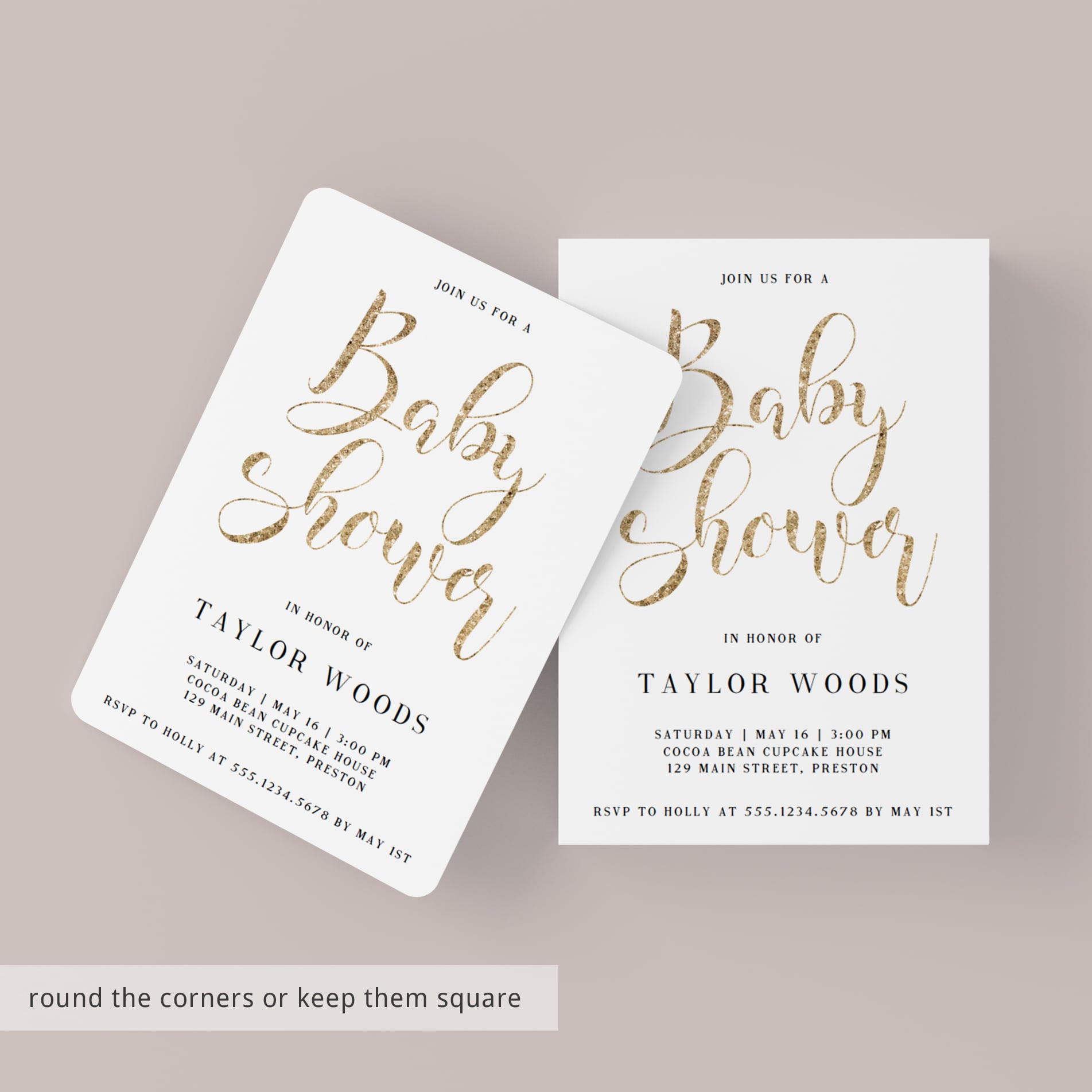 Editable baby shower invitation templates by LittleSizzle