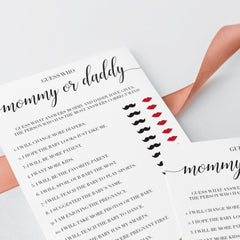 Printable who said what game for baby shower by LittleSizzle