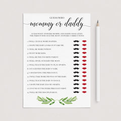 Coed baby shower games printable by LittleSizzle