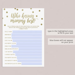 Zoom baby shower mommy trivia fillable pdf by LittleSizzle
