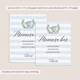 Blue and white babyshower printable momosa bar sign by LittleSizzle