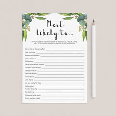 Who's Most Likely To Girls Night Game Printable by LittleSizzle