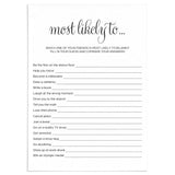 Funny Adult Party Game Printable Most Likely To... by LittleSizzle