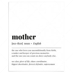 Mother Definition Printable by LittleSizzle