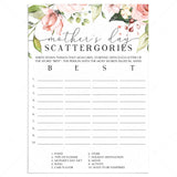 Mother's Day Scattergories Printable & Virtual by LittleSizzle