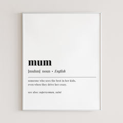 Mum Definition Printable by LittleSizzle
