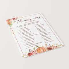 Thanksgiving Music Matching Game with Answers Printable