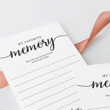 My Favorite Memory Of The One Year Old Girl Cards Printable