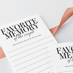 Share Your Favorite Memory With the Anniversary Couple Cards Printable