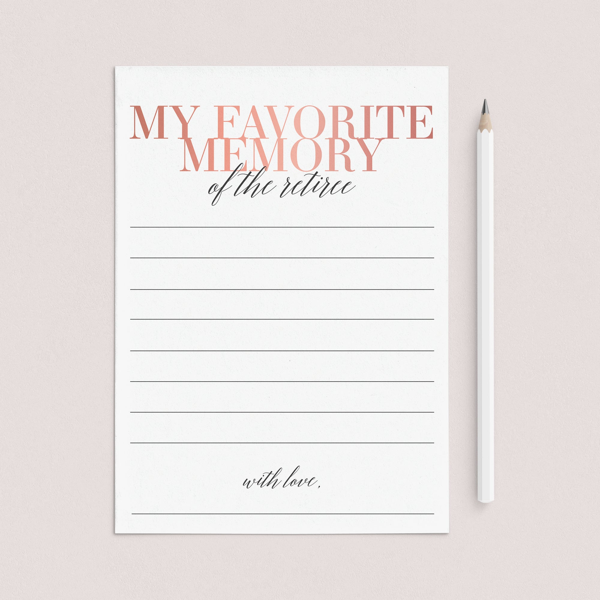 My Favorite Memory Of The Retiree Cards for Women Printable by LittleSizzle