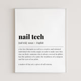 Products Nail Tech Definition Print Instant Download by LittleSizzle