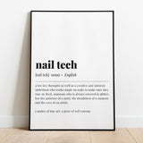 Nail Tech Definition Print Instant Download