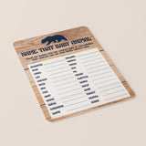 Woodland Animals Name Game for Baby Shower Printable