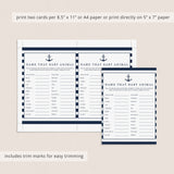 Anchor baby shower name game printable by LittleSizzle