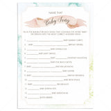 Name that baby song printable for neutral baby shower by LittleSizzle