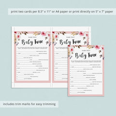 Name that song baby shower game with answer sheet by LittleSizzle